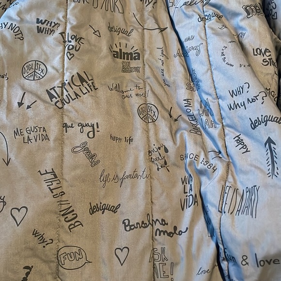 EUC Desigual Men’s Grey Bomber Jacket Sz M/L - Picture 10 of 11